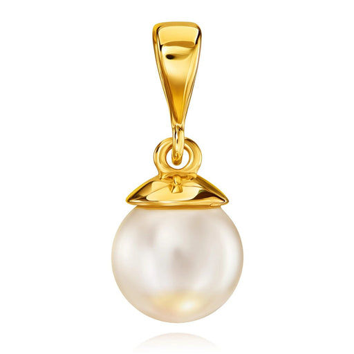 Pandantiv Aur 8K cu Perlă - Eleganță Atemporală