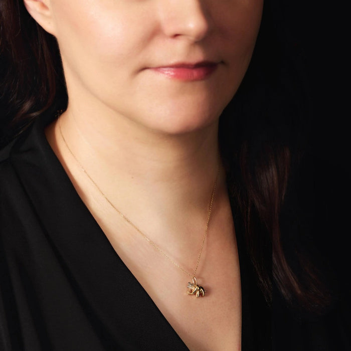 Pandantiv Aur 8K Elefant Norocos - Design Modern