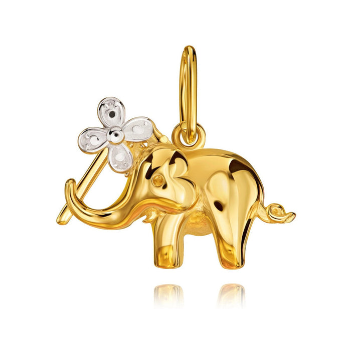 Pandantiv Aur 8K Elefant Norocos - Design Modern