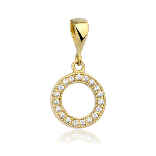 Pandantiv Aur 8K Cerc cu Zirconii - Eleganță Simplă