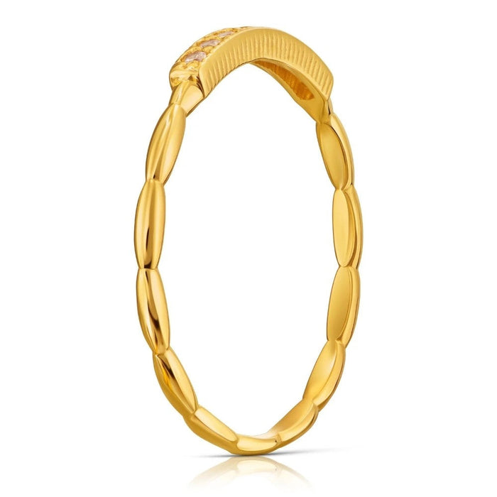 Inel Delicat Aur 8K cu Zirconii Albe - Eleganță Subtilă