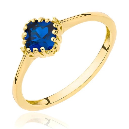 Inel Aur 8K cu Piatră Albastră - Eleganță Atemporală