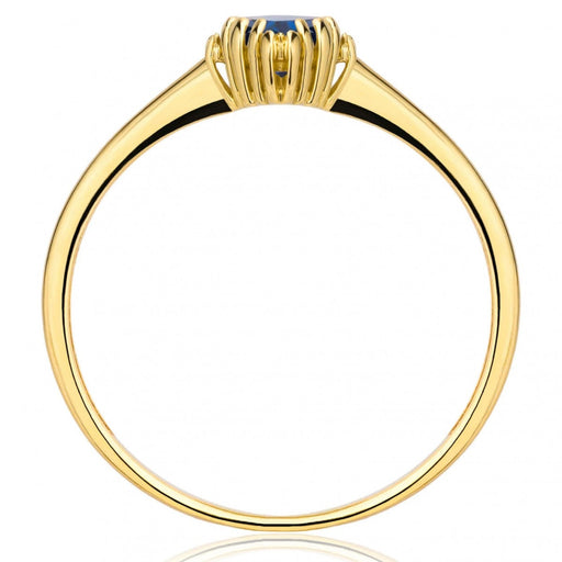 Inel Aur 8K cu Piatră Albastră - Eleganță Atemporală