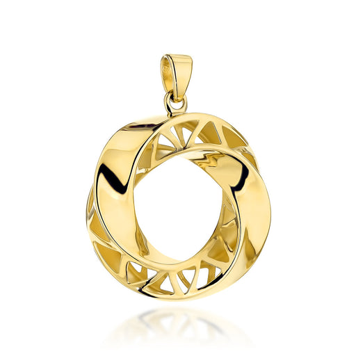 Pandantiv Aur 14K Împletit Cu Detalii Decupate