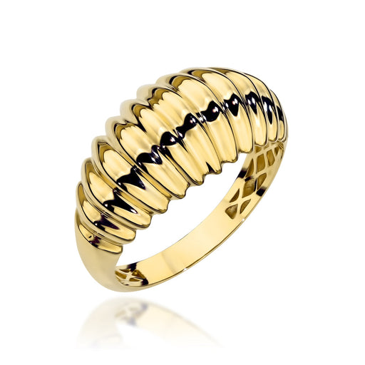 Inel Aur 14K Sculptat cu Model Elegant