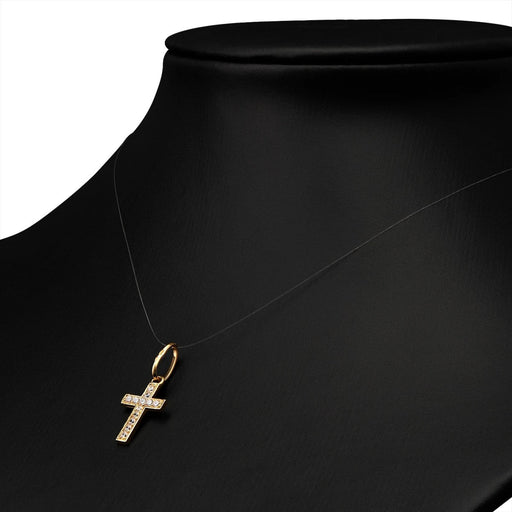 Pandantiv Cruciuliță Aur 8K cu Zirconiu - Eleganță Divină