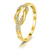 Inel Aur 8K cu Zirconii - Design Modern