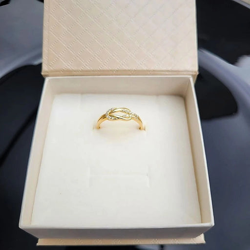 Inel Aur 8K cu Zirconii - Design Modern