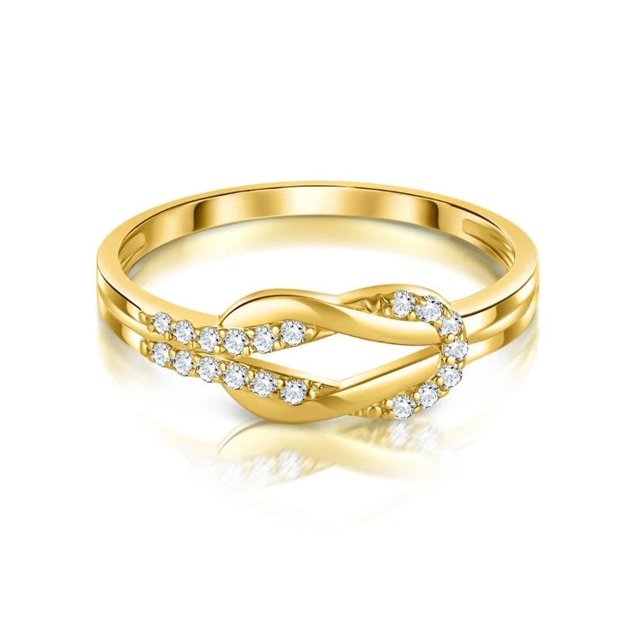 Inel Aur 8K cu Zirconii - Design Modern