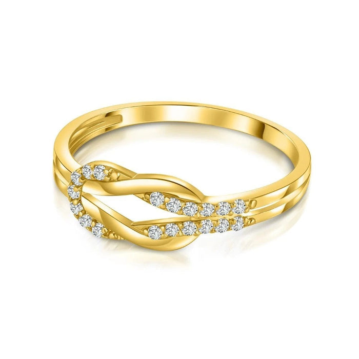 Inel Aur 8K cu Zirconii - Design Modern