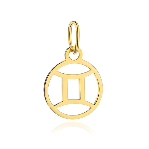 Pandantiv Aur 14K Zodia Gemeni (Bliźnieta) - Eleganță Zodiacală