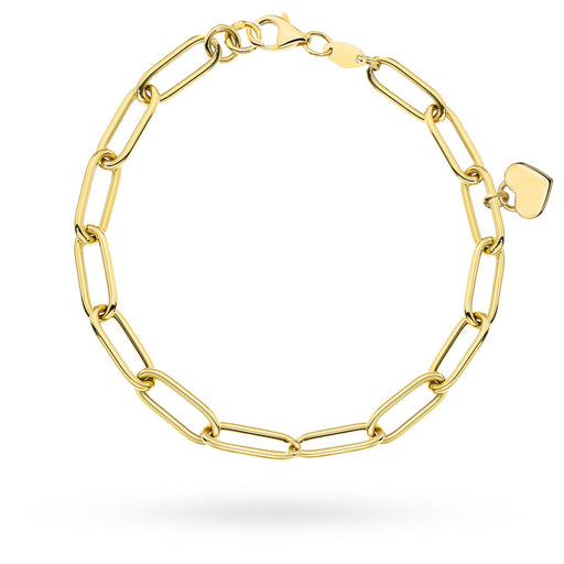 Brățară Aur 14K cu Zale Lungi și Inimă de Aur