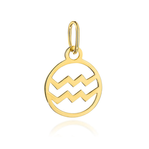 Pandantiv Aur Zodia Vărsător 8K - Eleganță și Stil