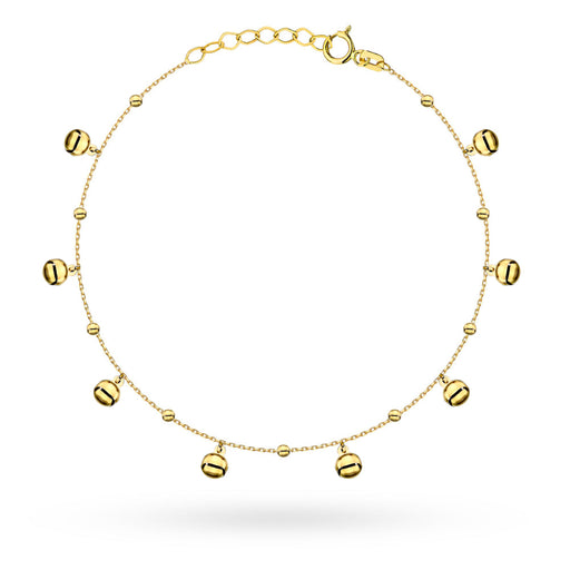 Brățară Aur 14K cu Bile Netede – Eleganță Rotundă