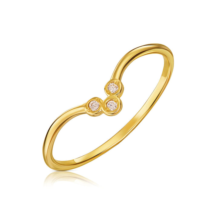 Inel Aur 8K în Formă de Inimă cu Zirconiu - Eleganță Romantică