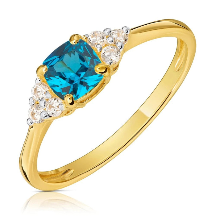 Inel Aur 8K cu Piatră Turcoaz - Eleganță Rafinată