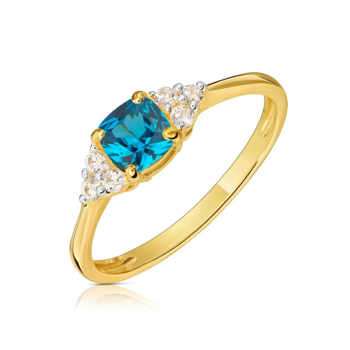 Inel Aur 8K cu Piatră Turcoaz - Eleganță Rafinată