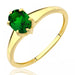 Inel Aur 8K cu Piatră Ovală Verde - Eleganță Atemporală