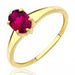 Inel Aur 8K Rubin Oval - Eleganță Atemporală