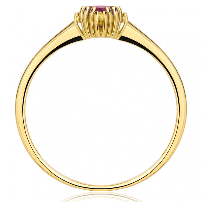 Inel Aur 8K cu Piatră Rubină - Eleganță Atemporală