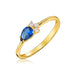 Inel Aur 8K cu Piatră Albastră Zirconiu