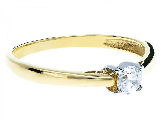 Inel de Logodnă Aur 8K Cu Zirconiu - Design Unic