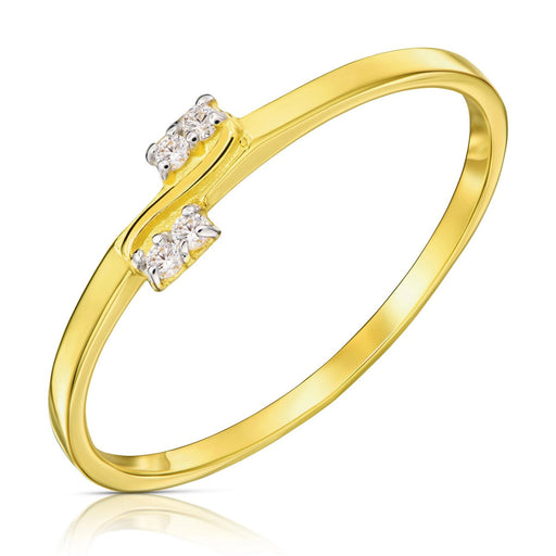 Inel Aur 8K Minimalist cu Zirconiu - Eleganță Subtilă