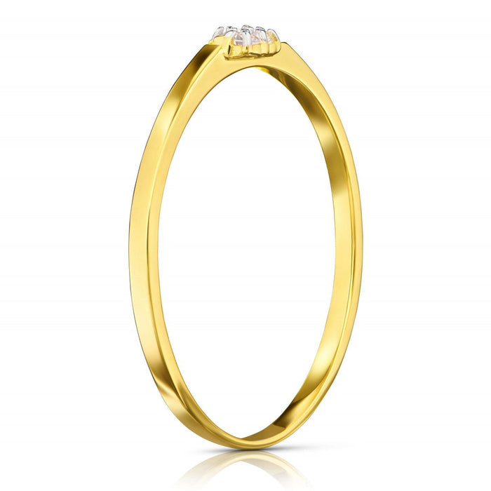 Inel Aur 8K Minimalist cu Zirconiu - Eleganță Subtilă