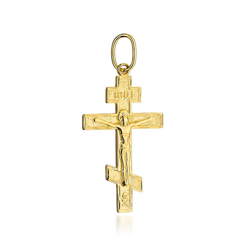 Cruciuliță Ortodoxă Aur 14K cu Chipul lui Iisus - Eleganță Divină