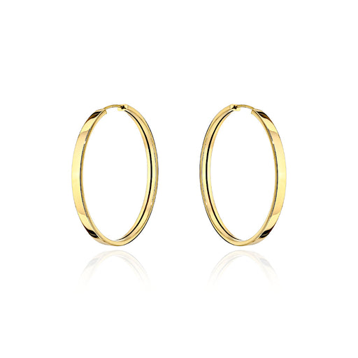 Cercei Aur 14K Rotunzi, Simpli - 23mm