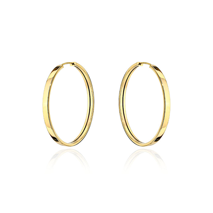 Cercei Aur 14K Rotunzi, Simpli - 23mm