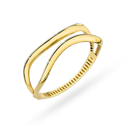 Bratara Fixă Aur 14K Bono Rosso – Valuri Fine, Design Elegant