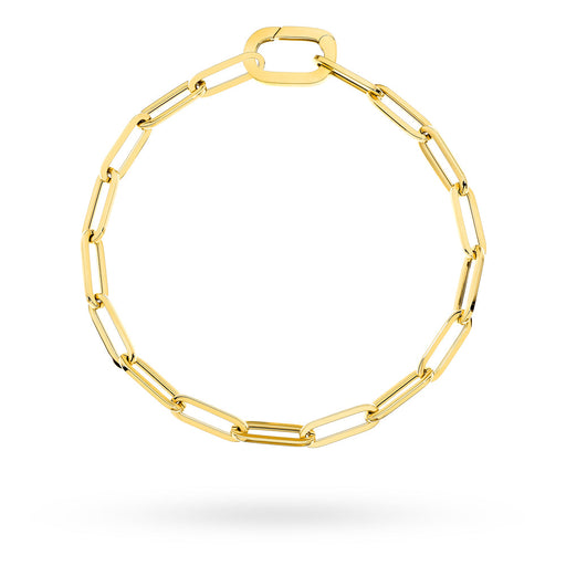 Brățară Aur 14K cu Zale Lungi și Închizătoare Ovală