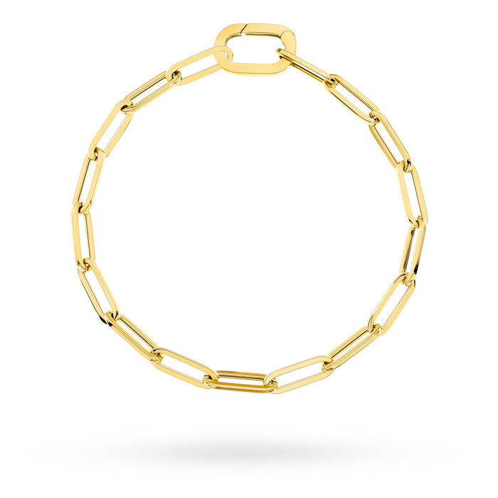 Brățară Aur 14K cu Zale Lungi și Închizătoare Ovală