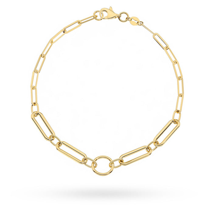 Brățară Aur 14K cu Zale Lungi și Inel - Eleganță Atemporală