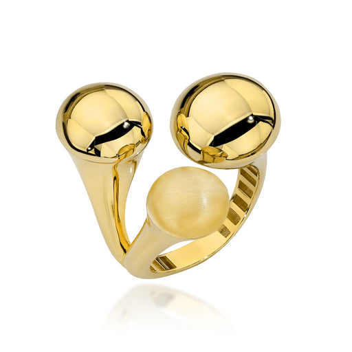 Inel Aur 14K Colecția "BONO ROSSO" - Design Cu Bile