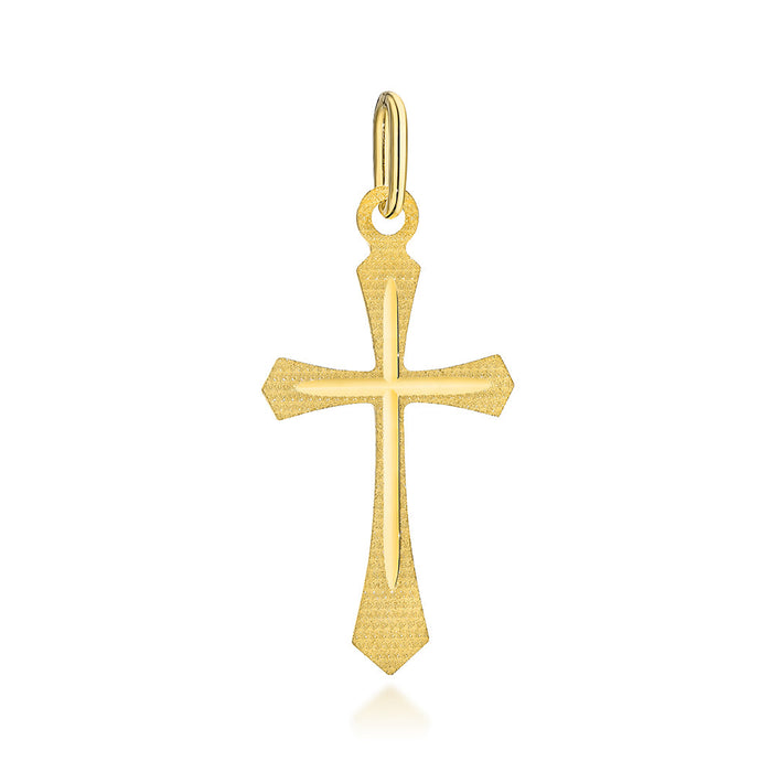 Cruciuliță Aur 14K Zdobită cu Gravură Fină