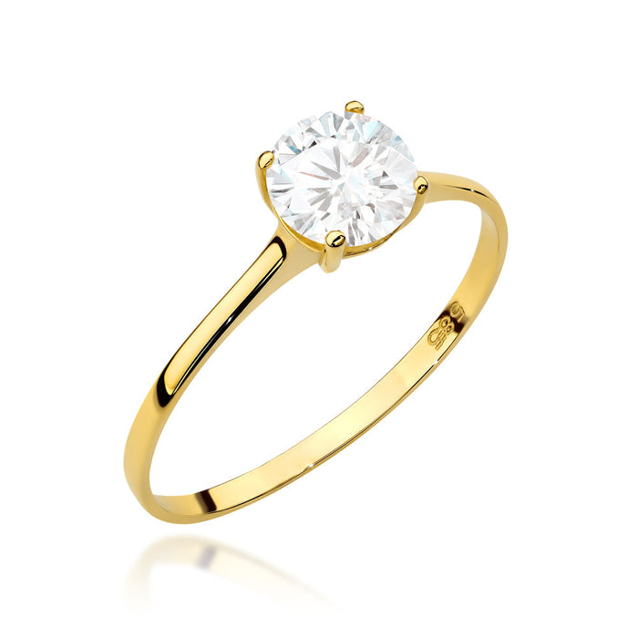 Inel Aur 14K Clasic cu Zirconiu Central