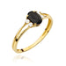 Inel Aur 14K cu Piatră Neagră și Zirconii - Eleganță Atemporală