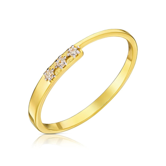 Inel Aur 8K cu Zirconiu - Eleganță Delicată