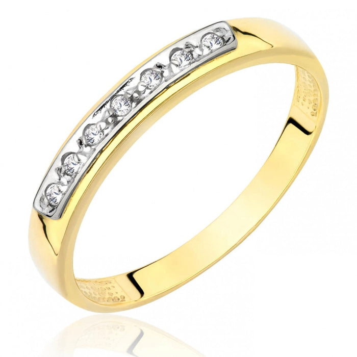 Inel Aur 8K cu Zirconii Albe - Eleganță Delicată