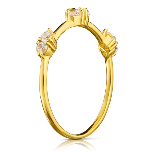 Inel Subțire Aur 8K cu Zirconiu - Eleganță Delicată