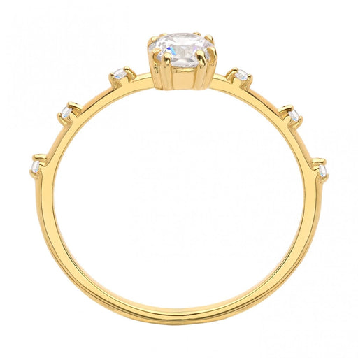 Inel Delicat Aur 8K cu Pietre Albe - Eleganță Subtilă