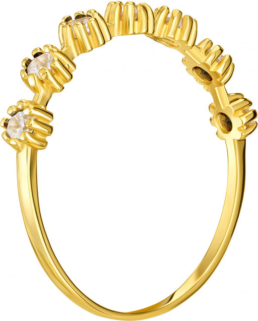 Inel Delicat Aur 8K cu Pietre Negre