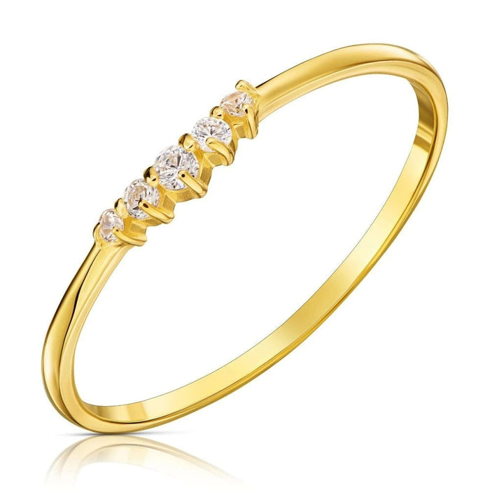 Inel Delicat Aur 8K cu Zirconiu - Eleganță Subtilă