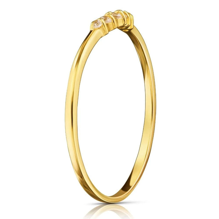 Inel Delicat Aur 8K cu Zirconiu - Eleganță Subtilă