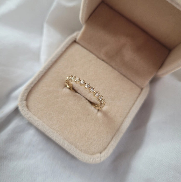 Inel Aur 8K cu Zirconii Strălucitoare