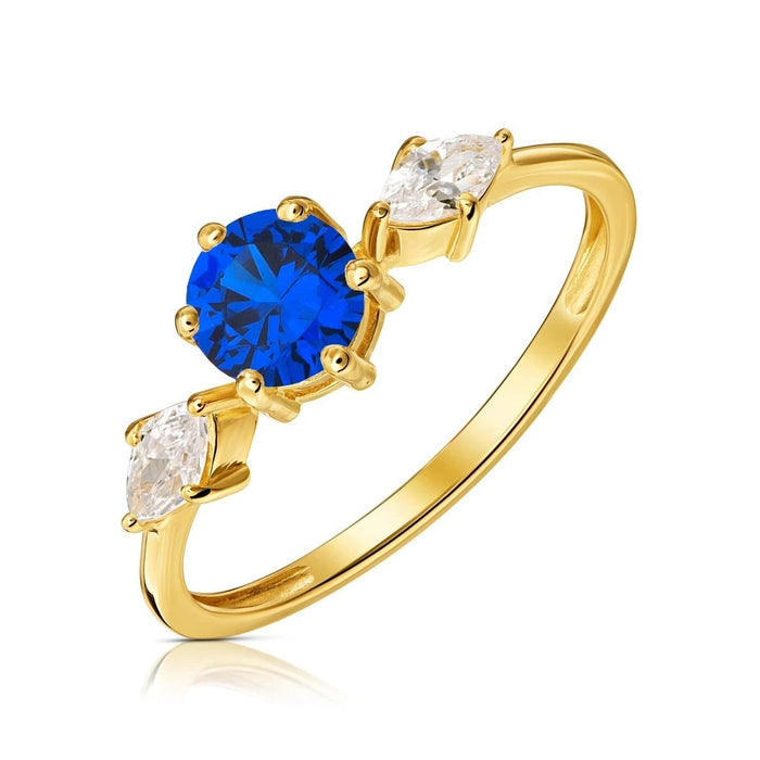 Inel Aur 8K cu Piatră Mare - Eleganță Rafinată