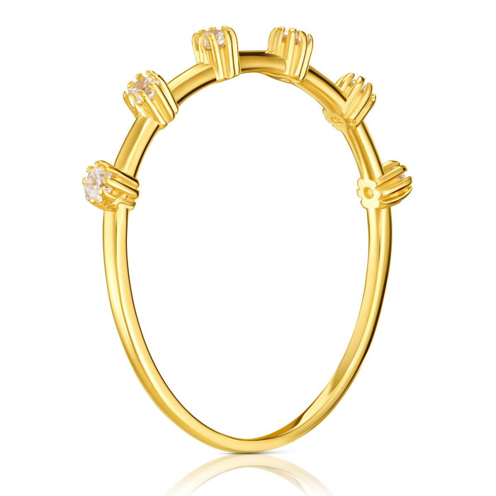 Inel Aur 8K cu Zirconiu – Eleganță Atemporală