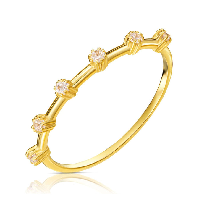 Inel Aur 8K cu Zirconiu – Eleganță Atemporală